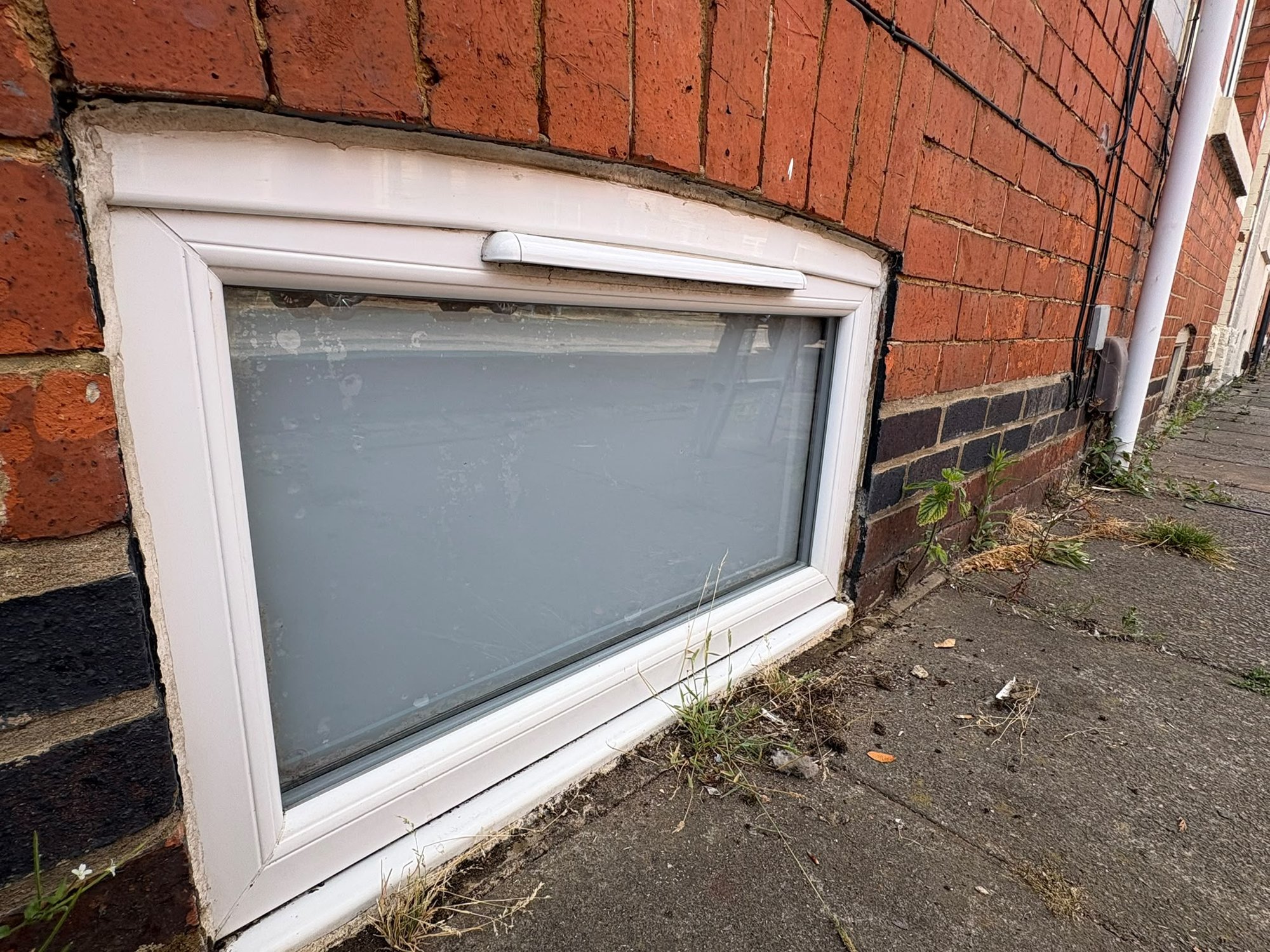 The same window after cleaning by hand